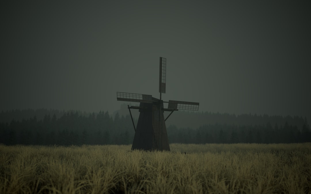 a windmill in a field